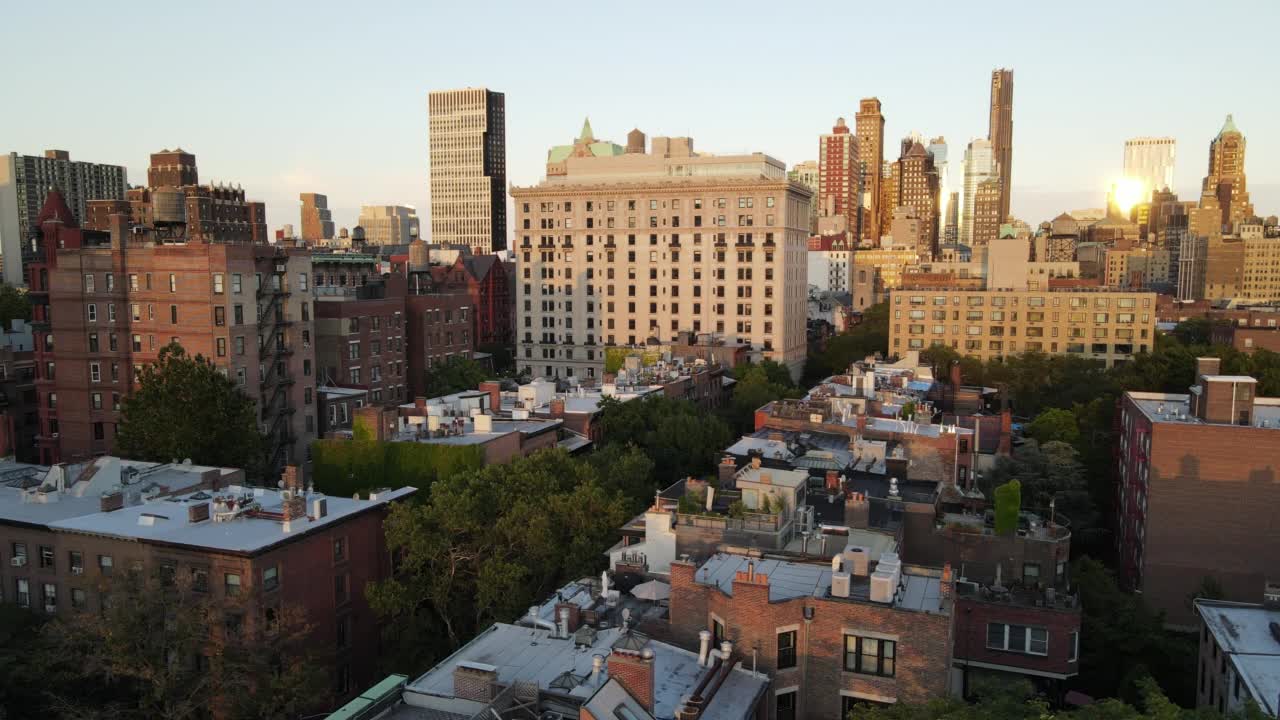 布鲁克林市中心的鸟瞰图视频下载