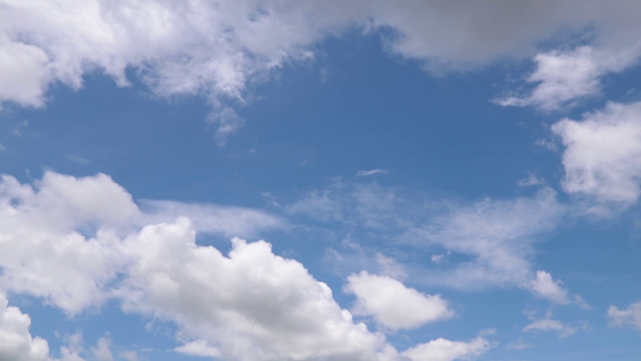 天上的云，天上的云时间流逝视频素材