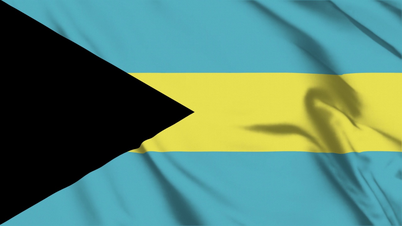 巴哈马国旗循环可4K分辨率视频下载