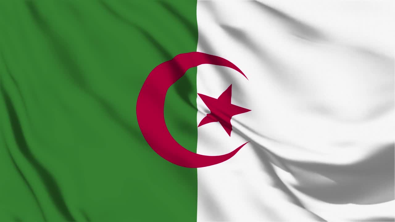 阿尔及利亚国旗循环可4K分辨率视频下载
