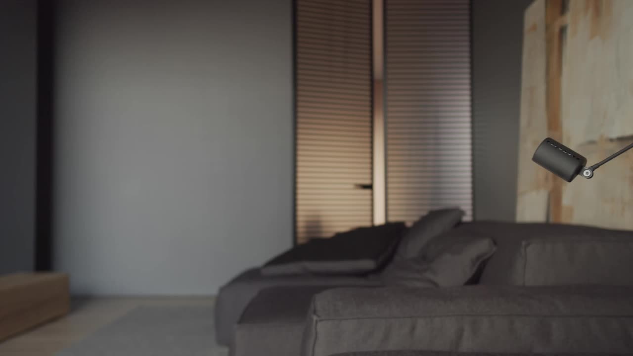 现代简约的客厅配以黑白调，大型油画视频下载