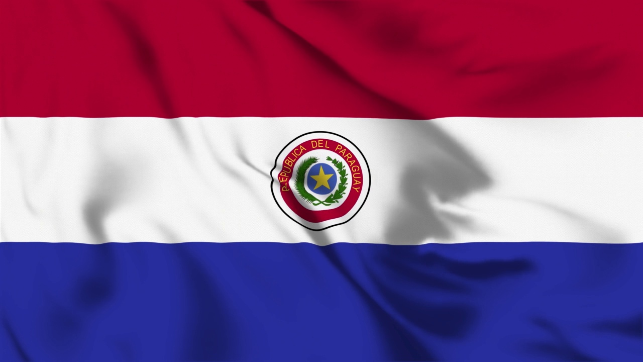 巴拉圭国旗循环可4K分辨率视频下载