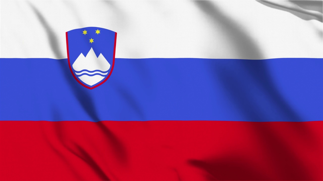 斯洛文尼亚国旗循环可4K分辨率视频下载
