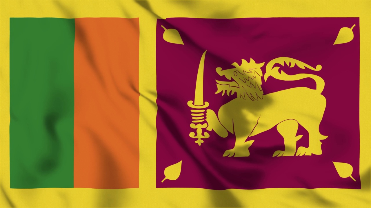 斯里兰卡国旗循环可4K分辨率视频素材