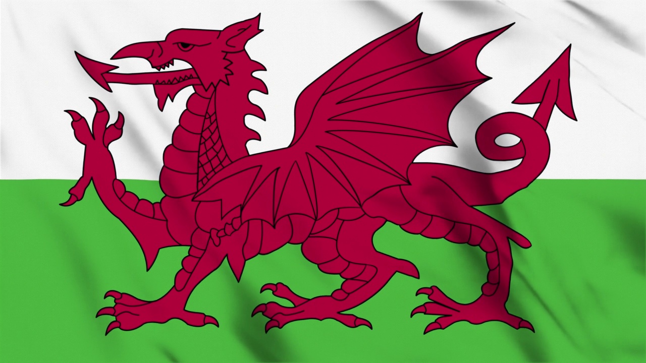 威尔士旗帜循环可4K分辨率视频下载