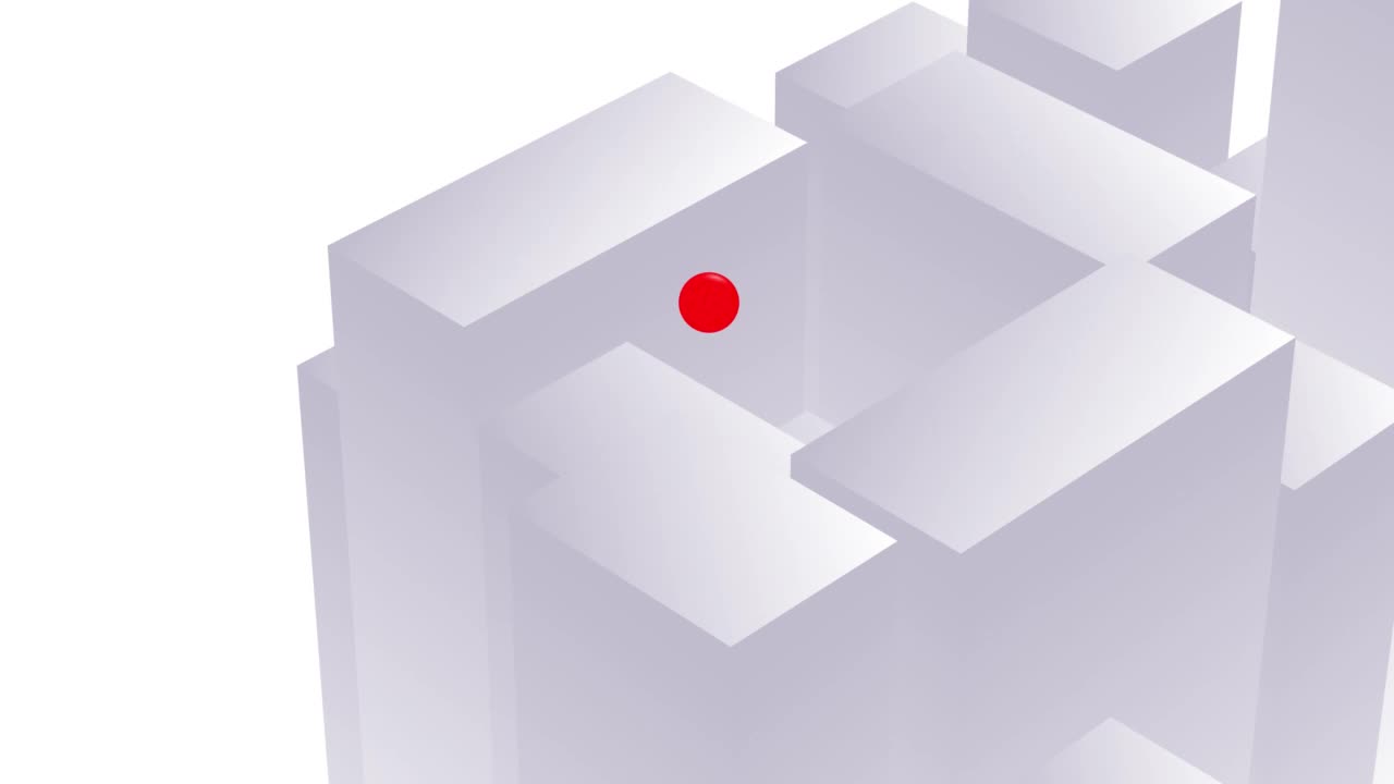 抽象几何白色背景。3 d形状动画视频下载