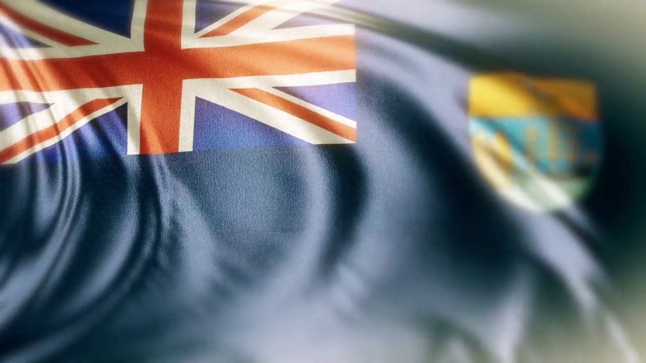 圣赫勒拿岛国家旗帜挥舞循环背景股票视频:圣赫勒拿岛旗帜股票mp4视频-圣赫勒拿岛旗帜挥舞水平股票视频视频下载