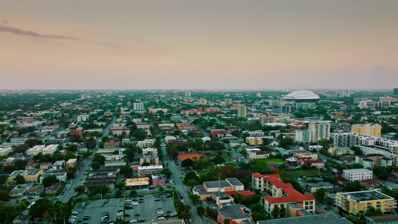 佛罗里达州迈阿密的小哈瓦那鸟瞰图视频素材