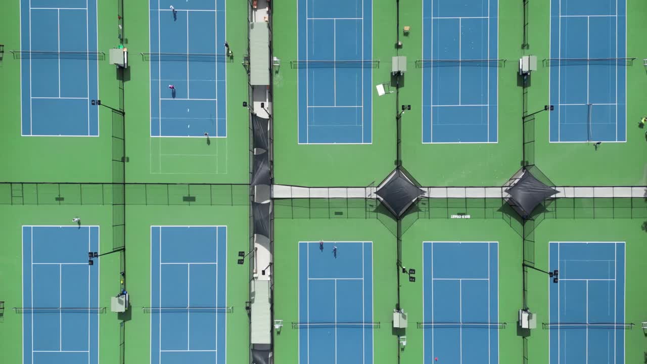 网球场鸟瞰图视频下载
