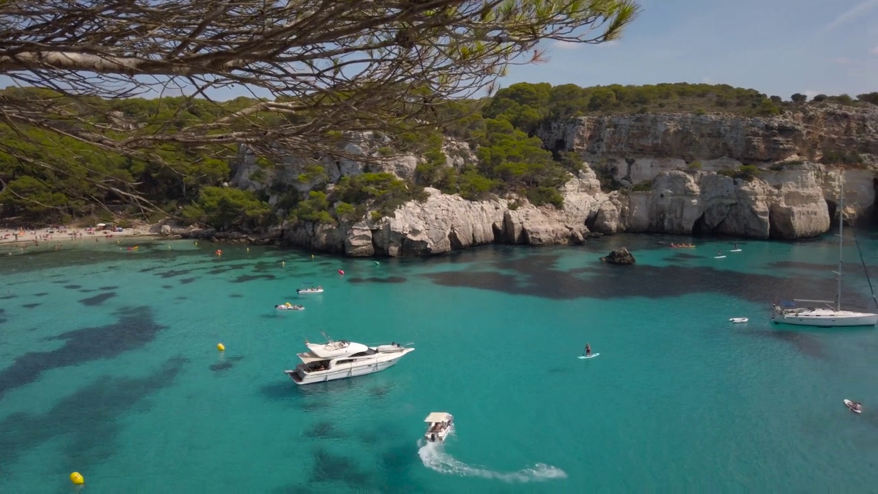 Menorca岛，Cala Macarella风景视频下载