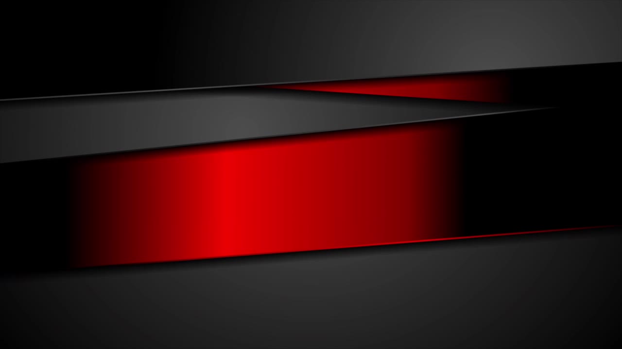 黑色科技公司抽象运动背景与红色条纹视频素材