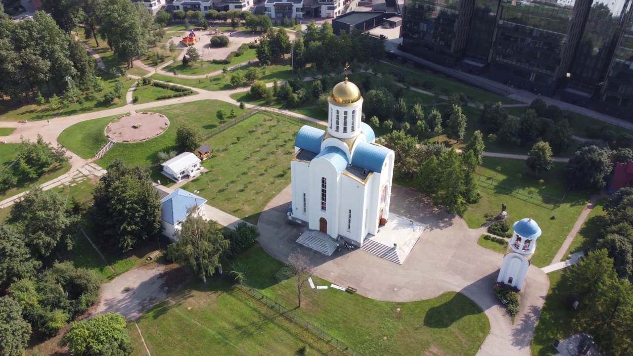 假设教堂。位于俄罗斯圣彼得堡的Malaya Okhta区视频下载