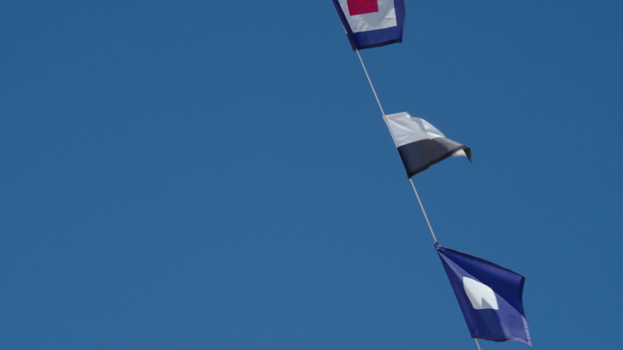 爱沙尼亚的小旗在绳子上飘扬视频下载