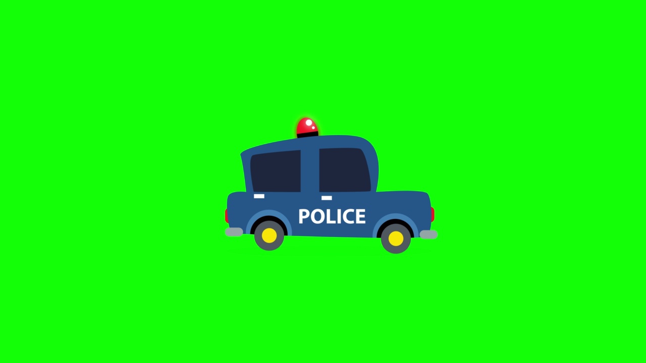 一辆黑色警车在演播室里行驶视频素材