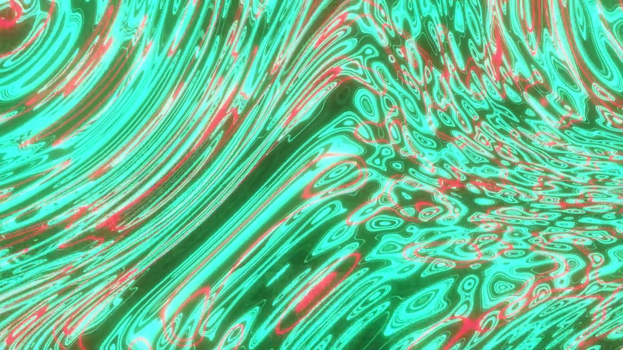 祖母绿和红色催眠波VJ循环背景视频素材