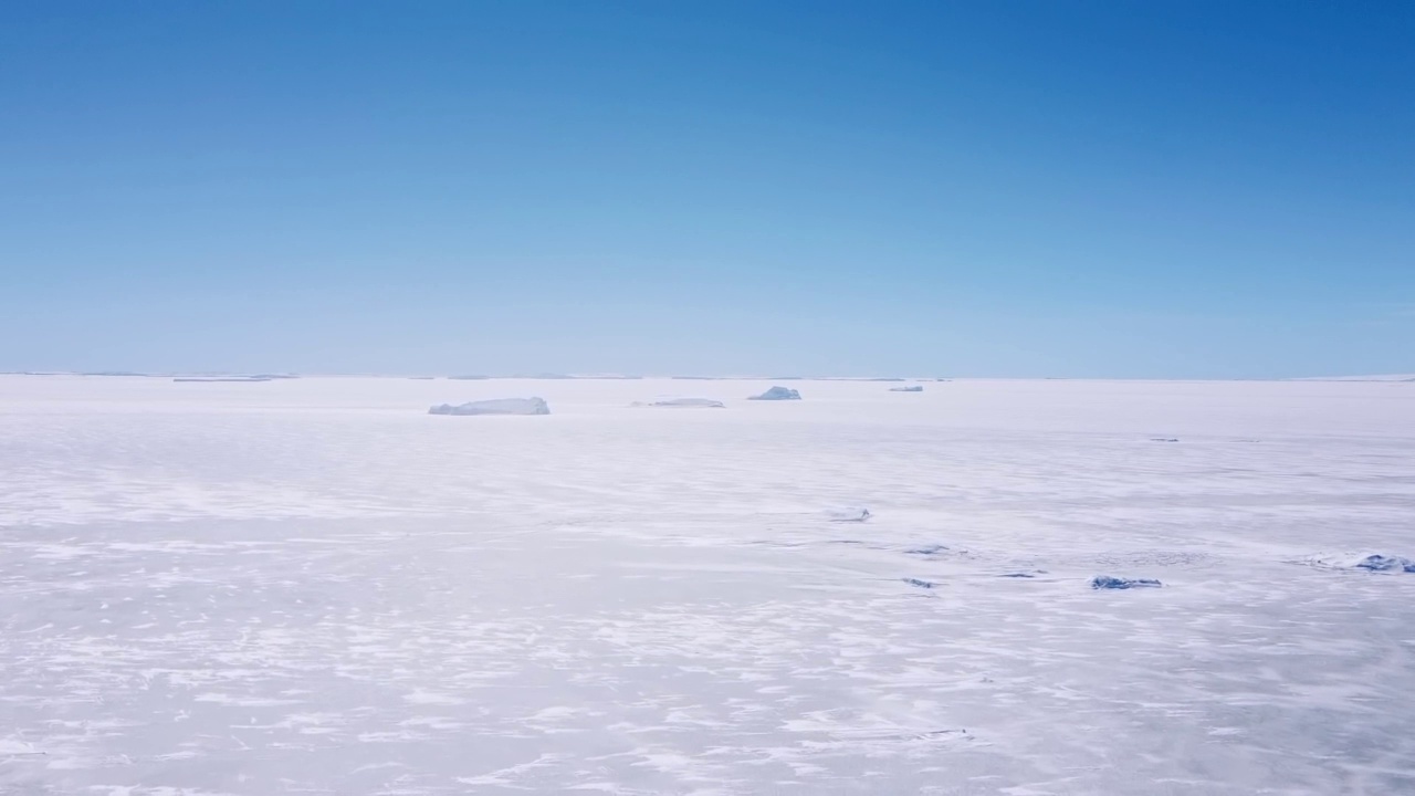 极地自然环境中的巨大高冰冰川。视频素材