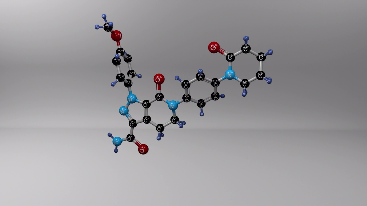 Apixaban分子。视频素材