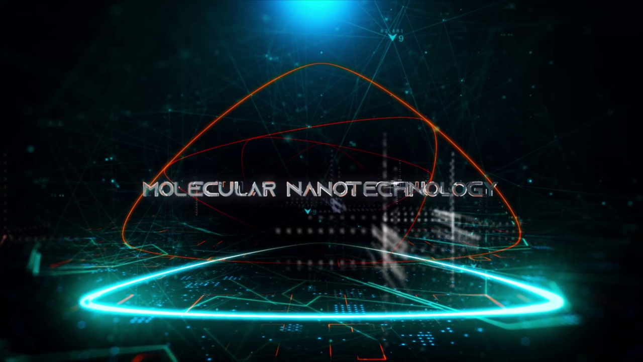 在数字媒体中书写分子纳米技术:分子纳米技术股票mp4视频背景分子纳米技术视频素材