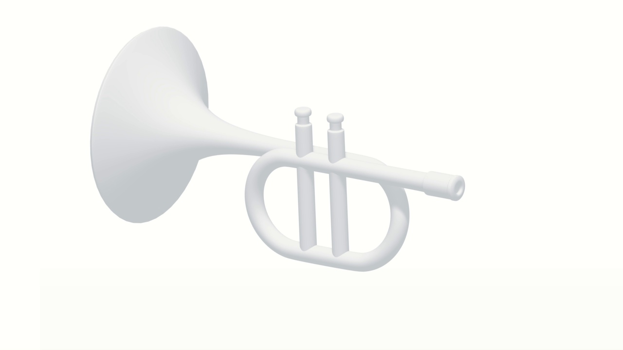 小号、管笛、笛子、乐器在白色背景上旋转视频下载