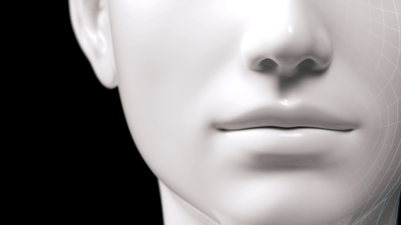 3D动画脸部特写修复皮肤污垢去除效果。深层清洁皮肤。皮肤毛孔。痤疮清洗。皮肤毛孔清洁透明背景视频素材