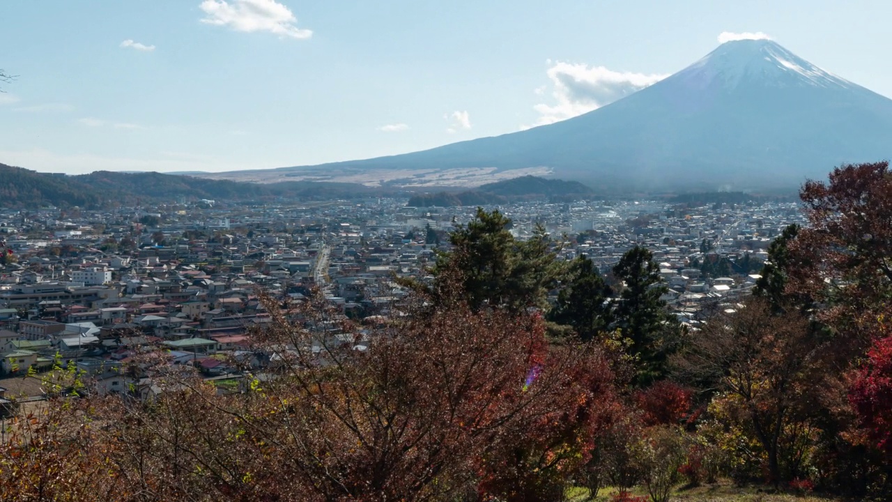 富士山在藤吉田市的秋天(潘宁)视频下载