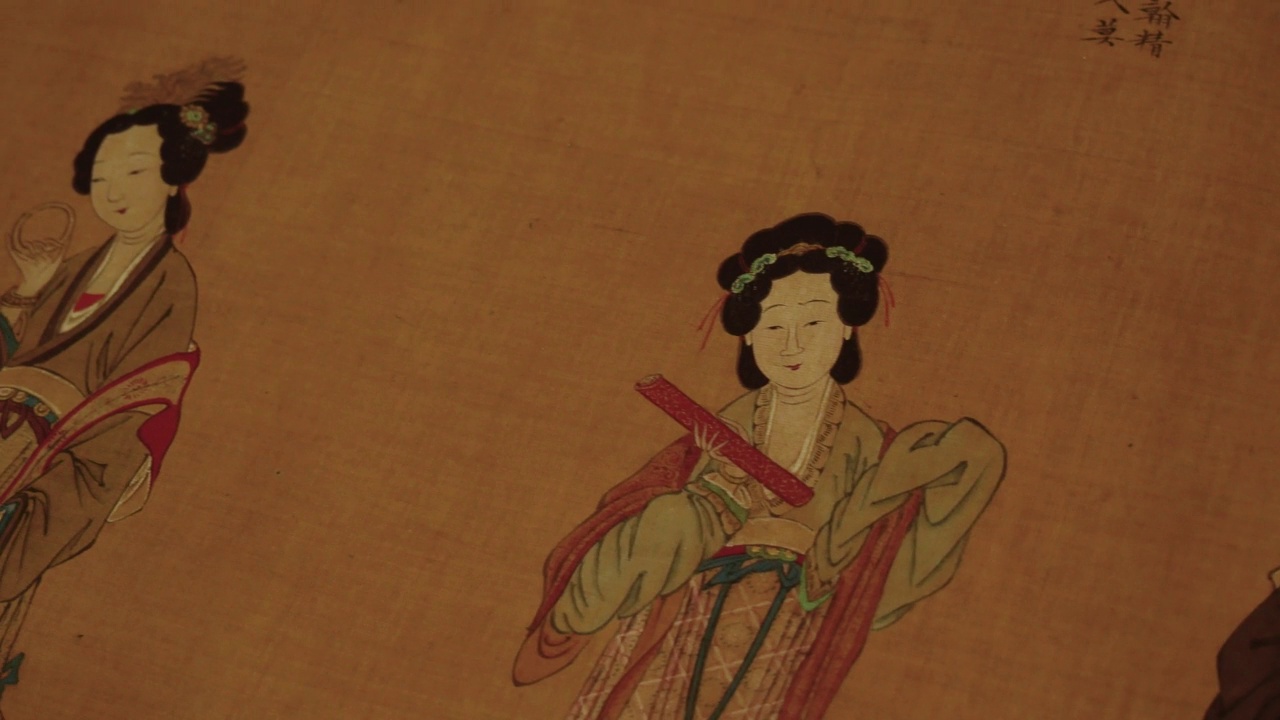 中国古代人物画视频素材