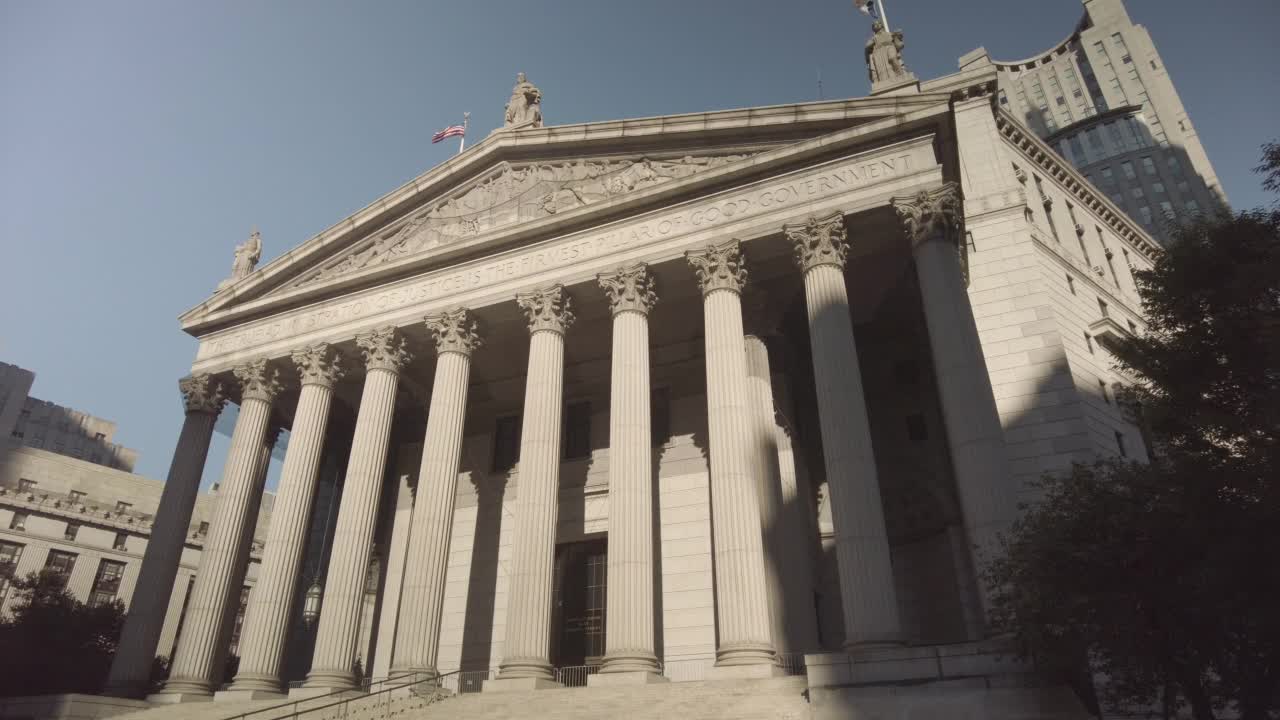 纽约县法院在中心街60号视频素材