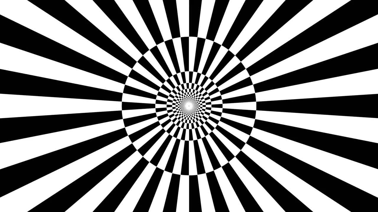 催眠黑白光学错觉动画视频素材