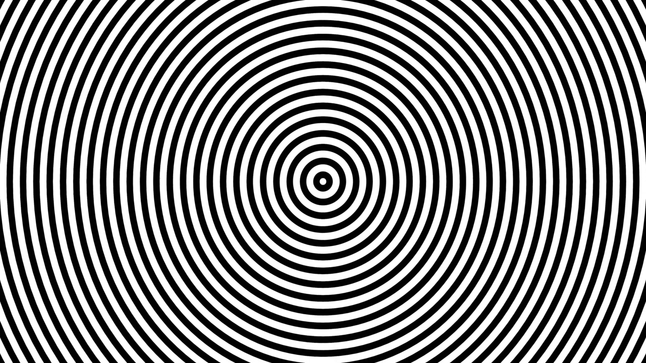 催眠黑白光学错觉动画视频素材