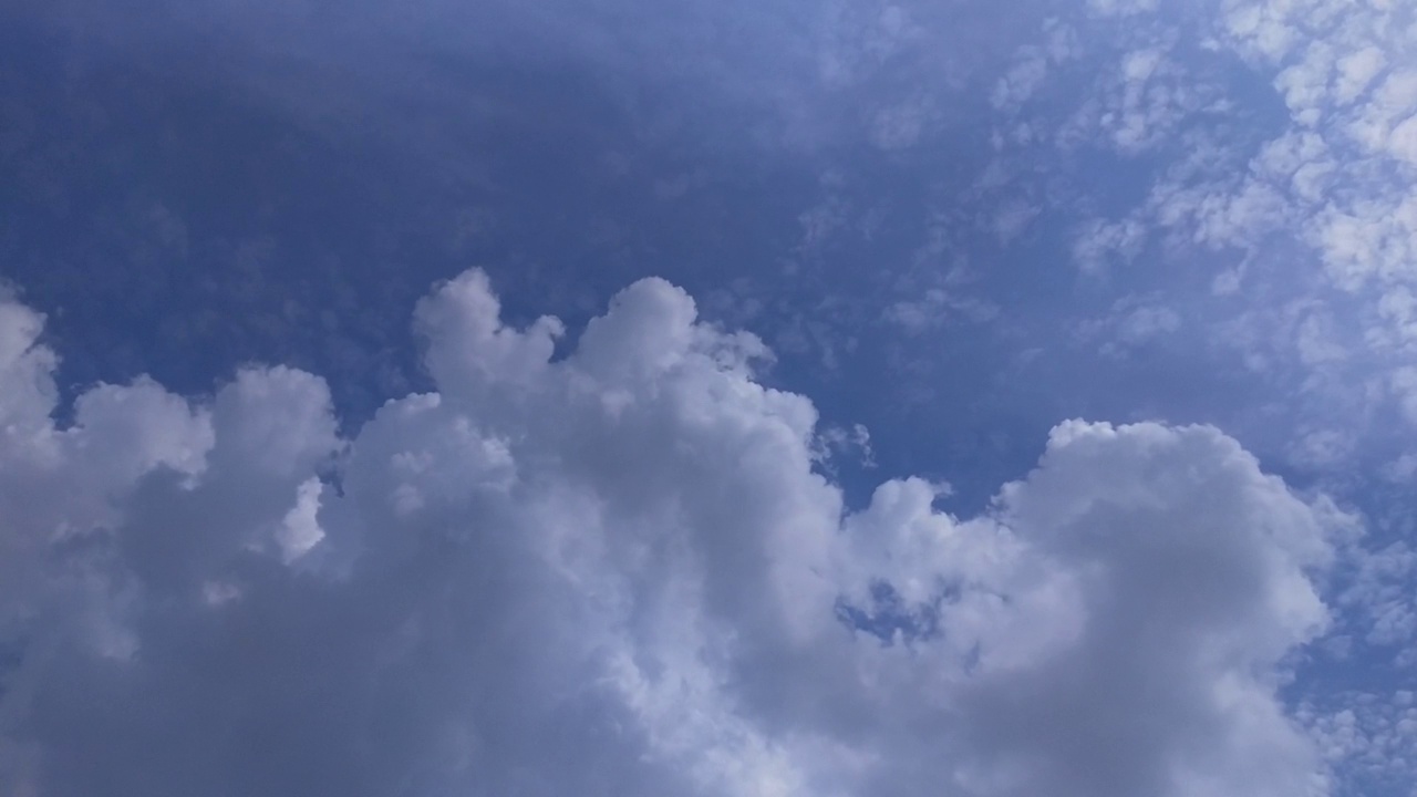 天空中戏剧性的白色积云视频素材