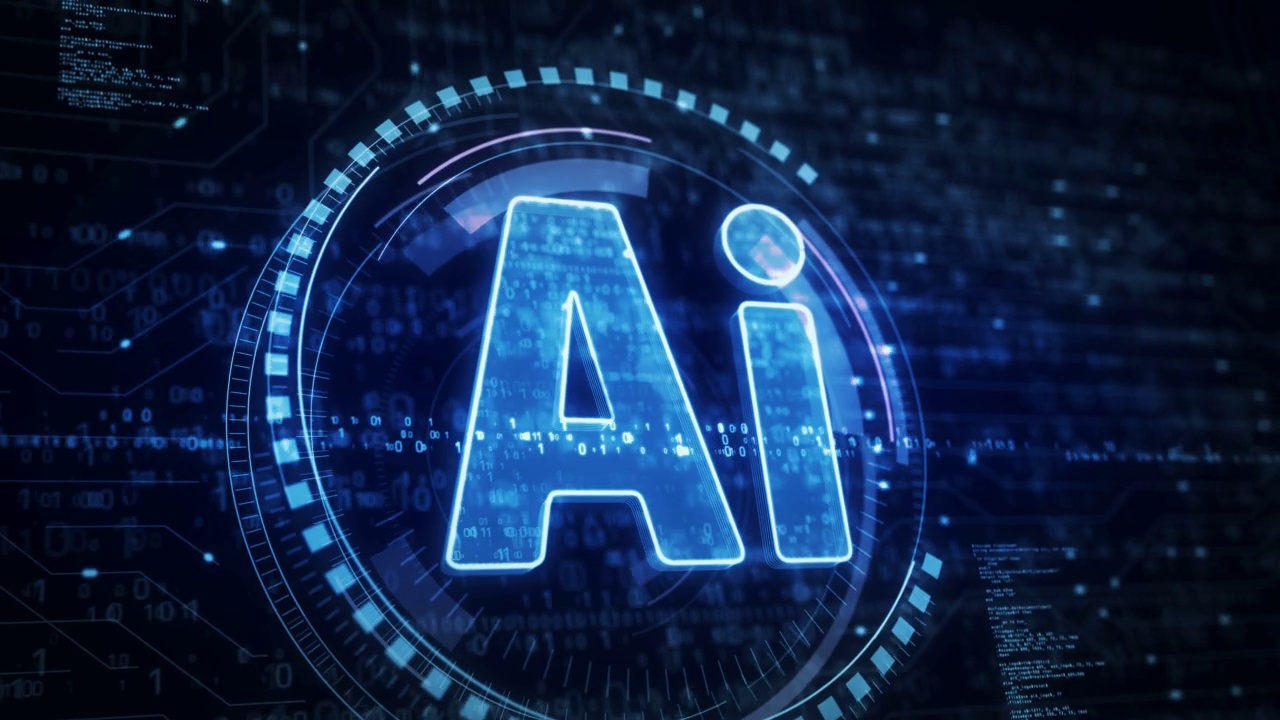 人工智能技术AI符号数字概念视频下载