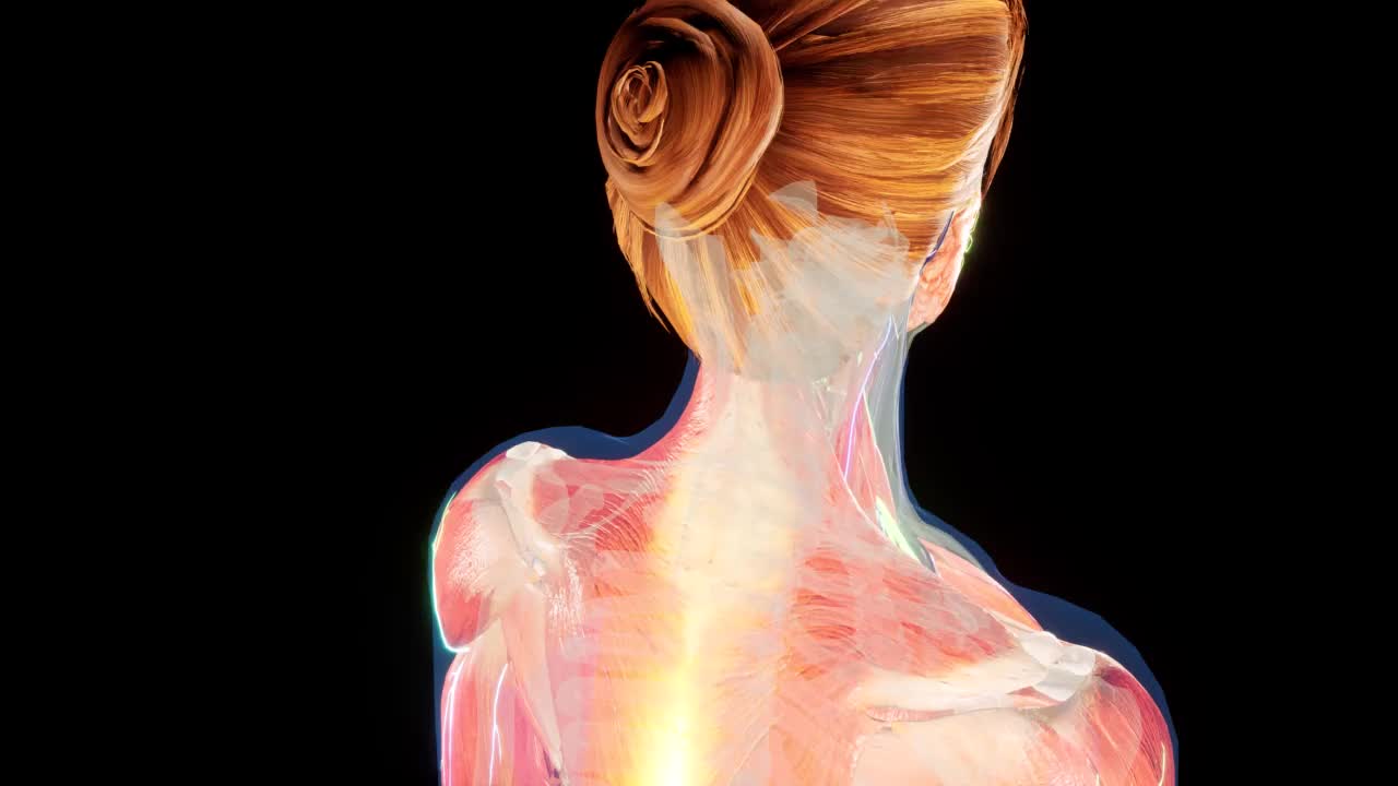 3d渲染了医学上精确的背部疼痛动画视频素材