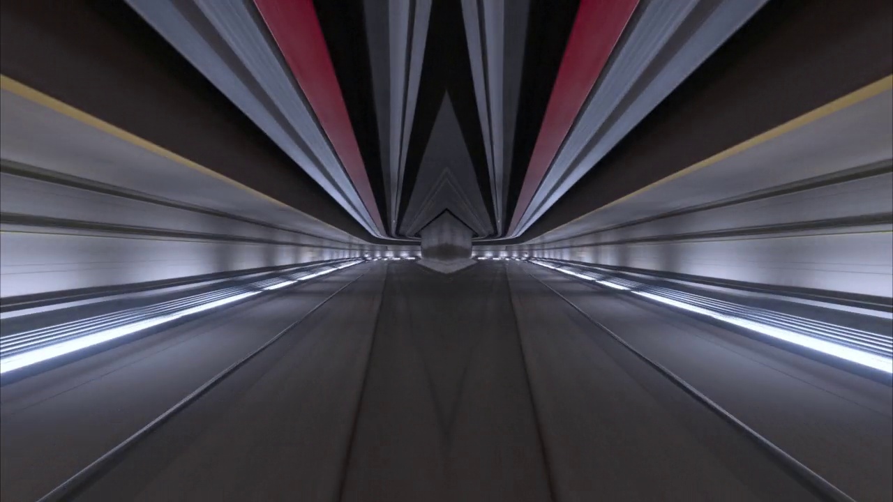 通过地下铁路隧道的高速延时旅行-连续循环视频素材