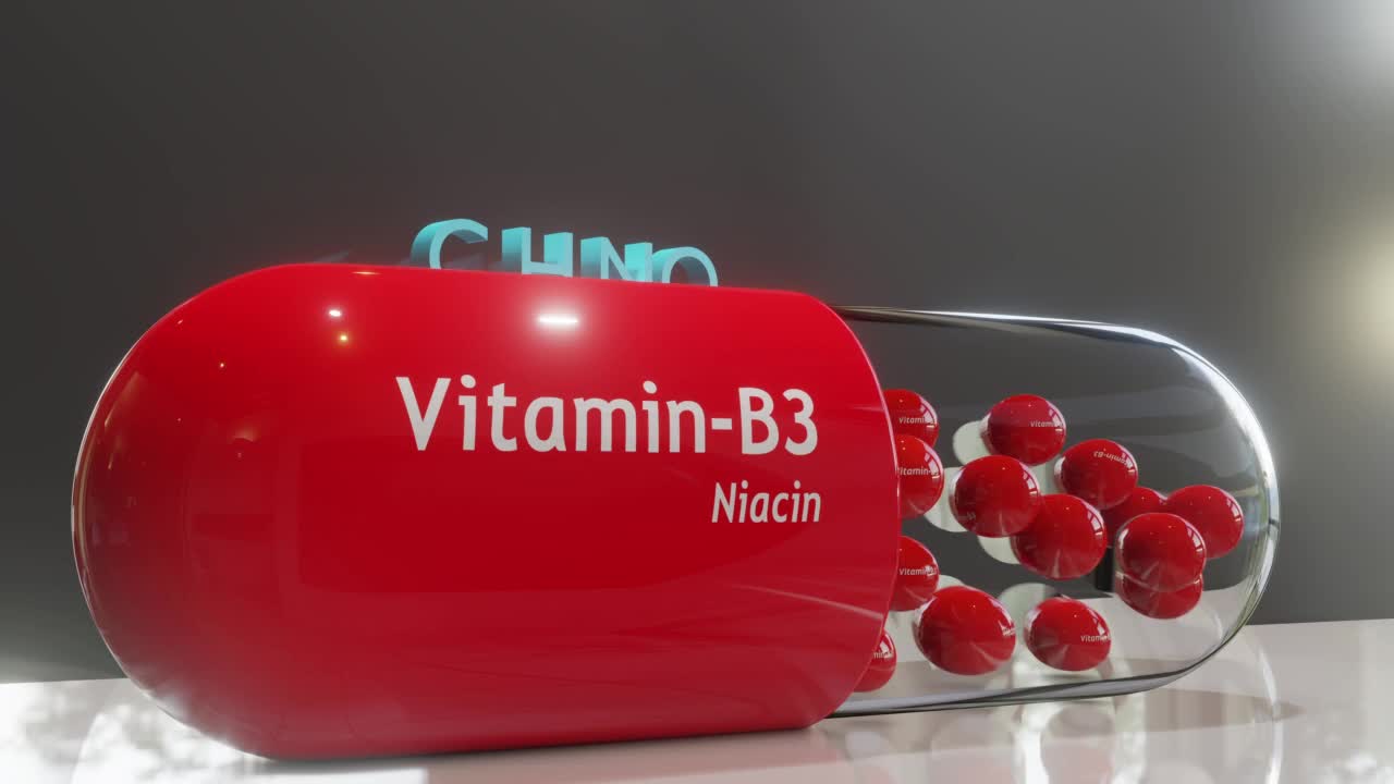 维生素B3烟酸胶囊视频素材