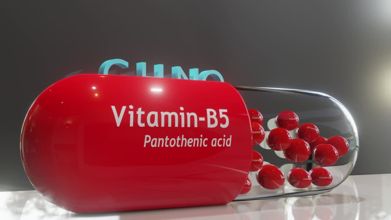 维生素b5泛酸胶囊视频素材
