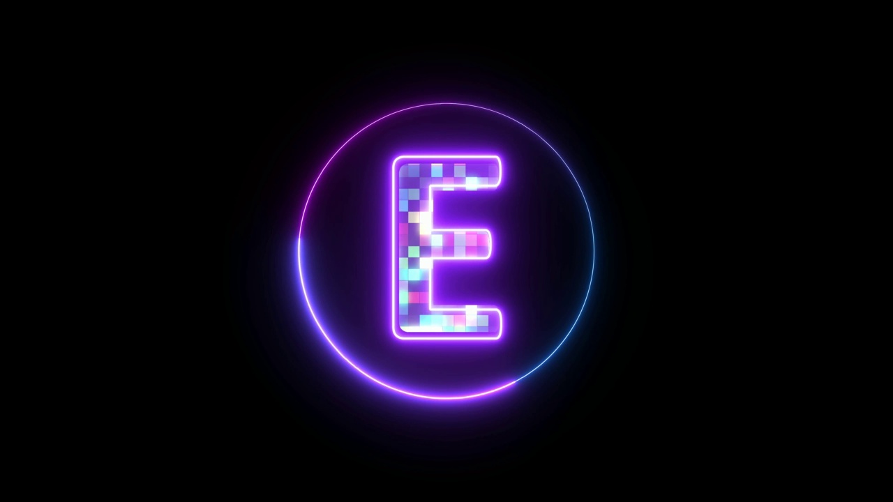字母E标志视频素材