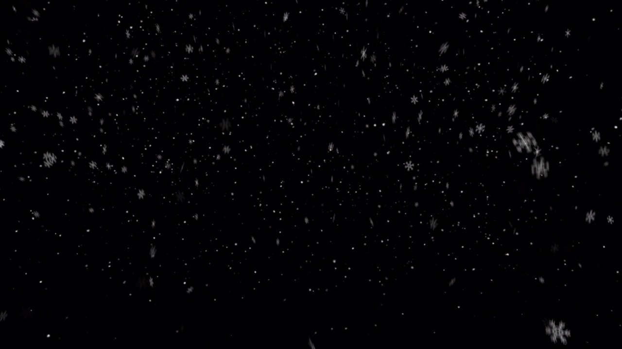 Alpha频道降雪-可循环视频素材
