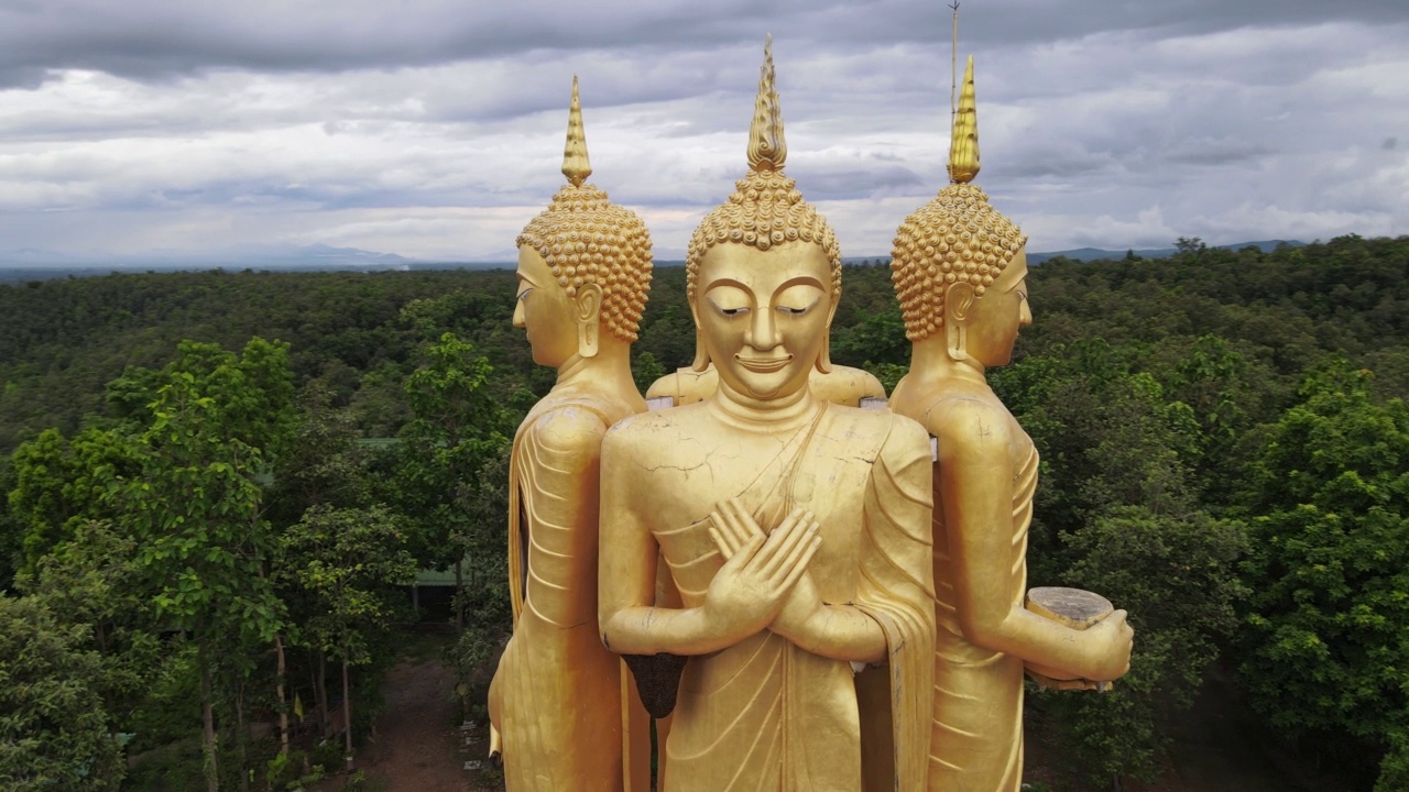 泰国清迈佛寺雕像视频素材