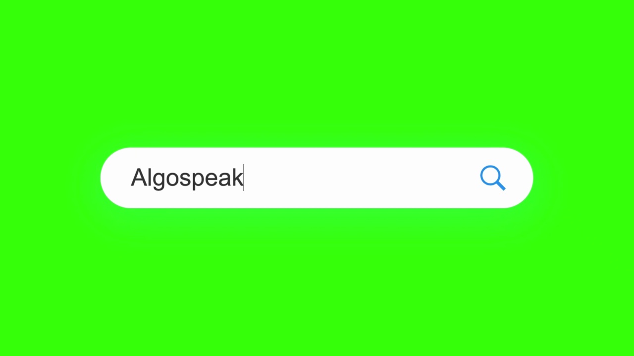 绿屏色度键上的动画打字和关键字搜索算法视频下载