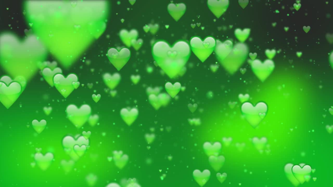 4K软心背景股票视频
背景，心形，绿色，抽象视频素材