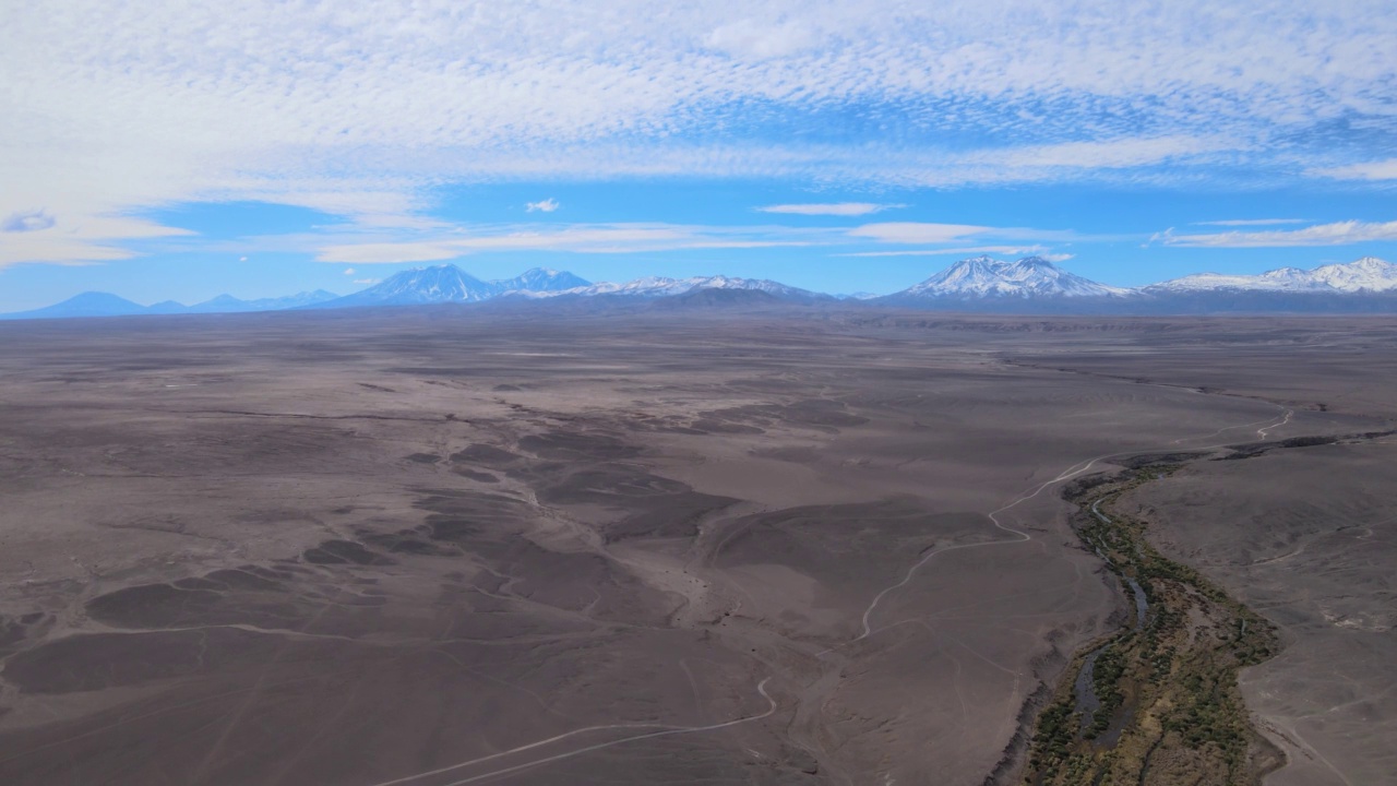 阿塔卡马沙漠和安第斯山脉视频素材