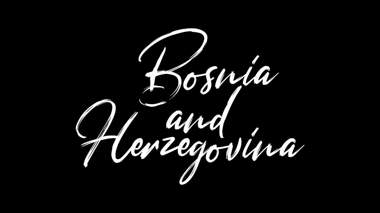 波斯尼亚和黑塞哥维那文字素描写作视频动画4K视频下载