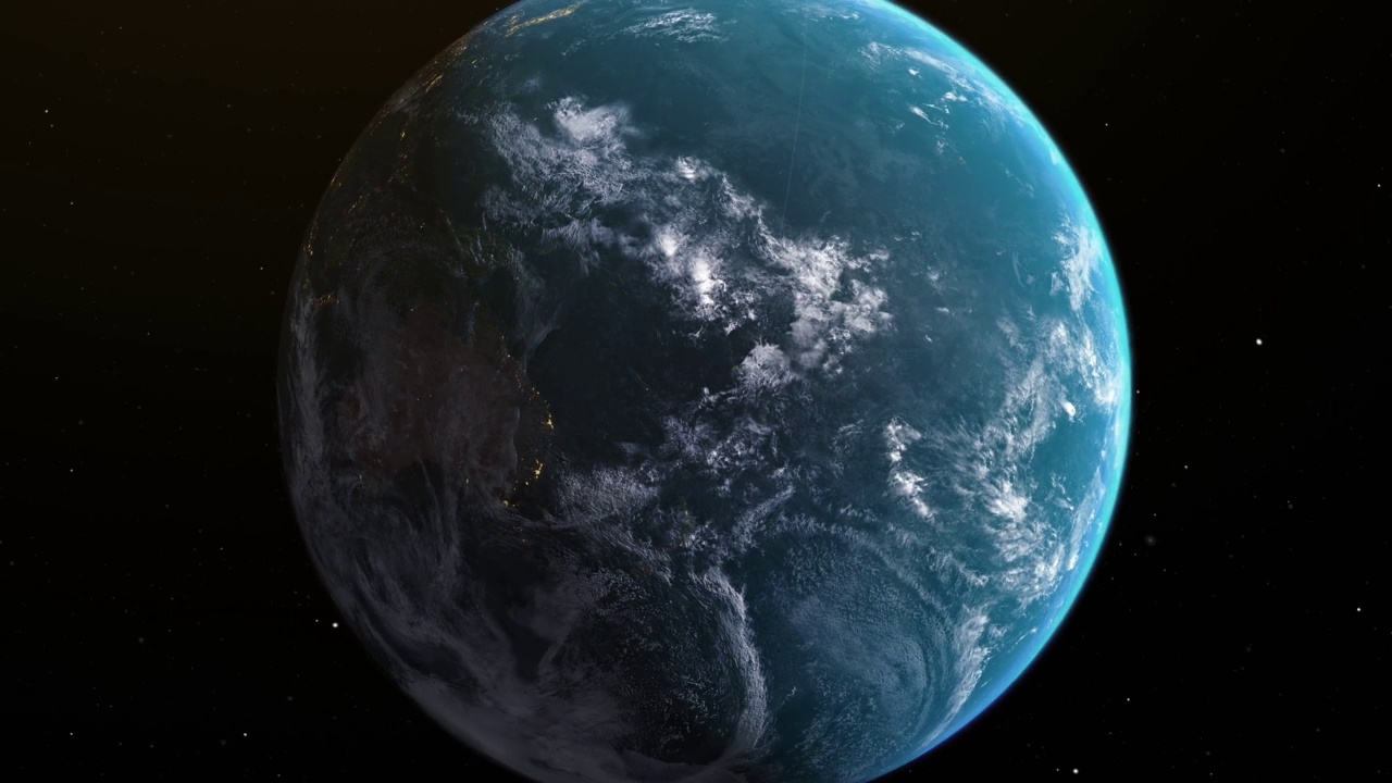 新喀里多尼亚地图，通过一个4K照片真实动画地球球缩放到空间，与澳大利亚的全景。史诗旋转世界动画，现实星球地球，亮点，卫星，空中视频下载