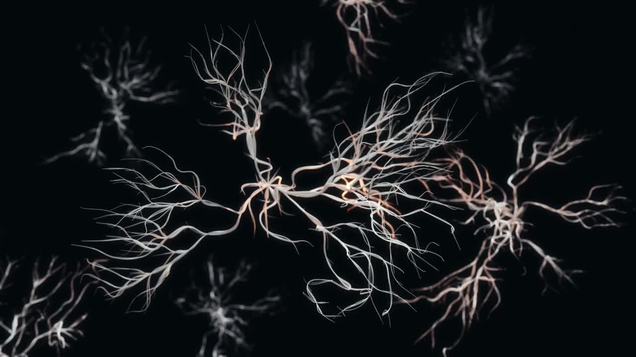 放电神经元的动画视频素材