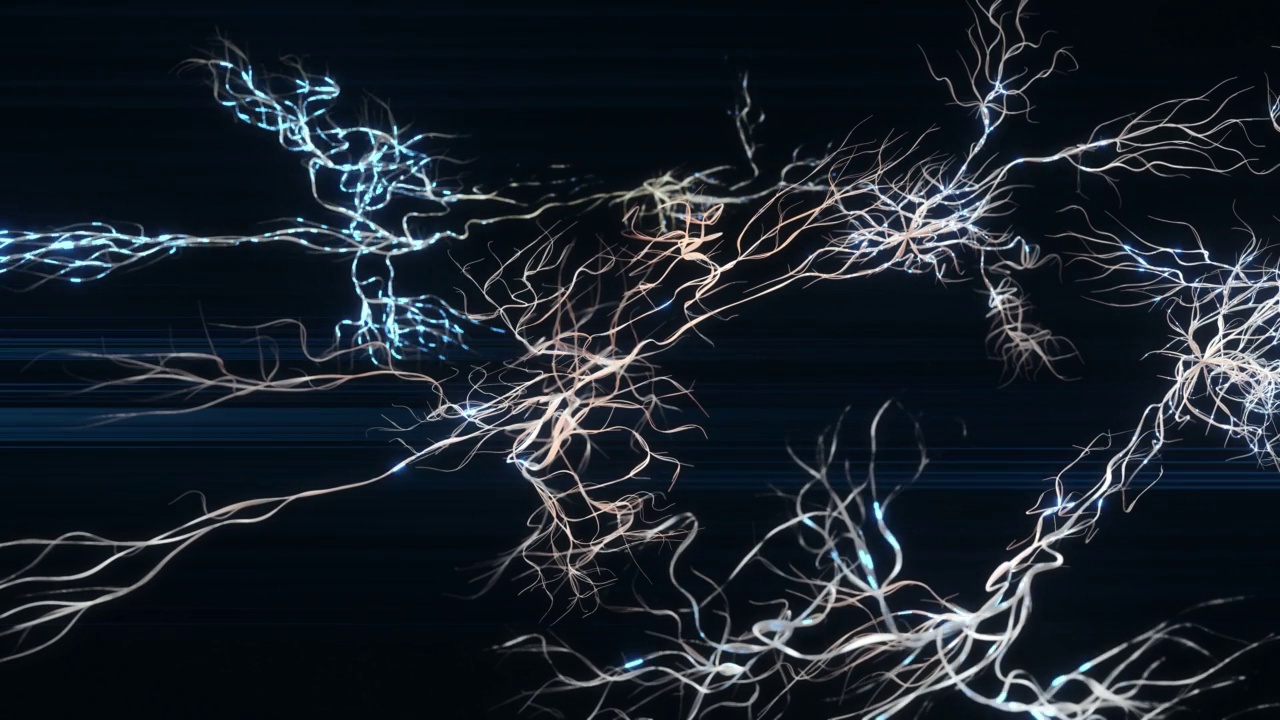 放电神经元的动画视频素材