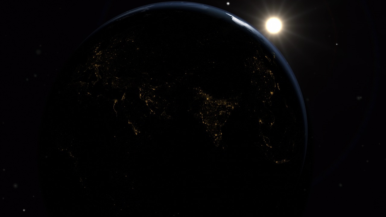 从太空中看到的地球夜光视频下载