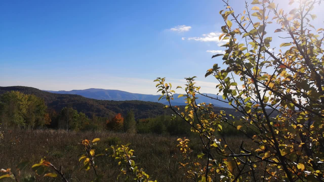 秋天喀尔巴阡山脉的风景视频下载