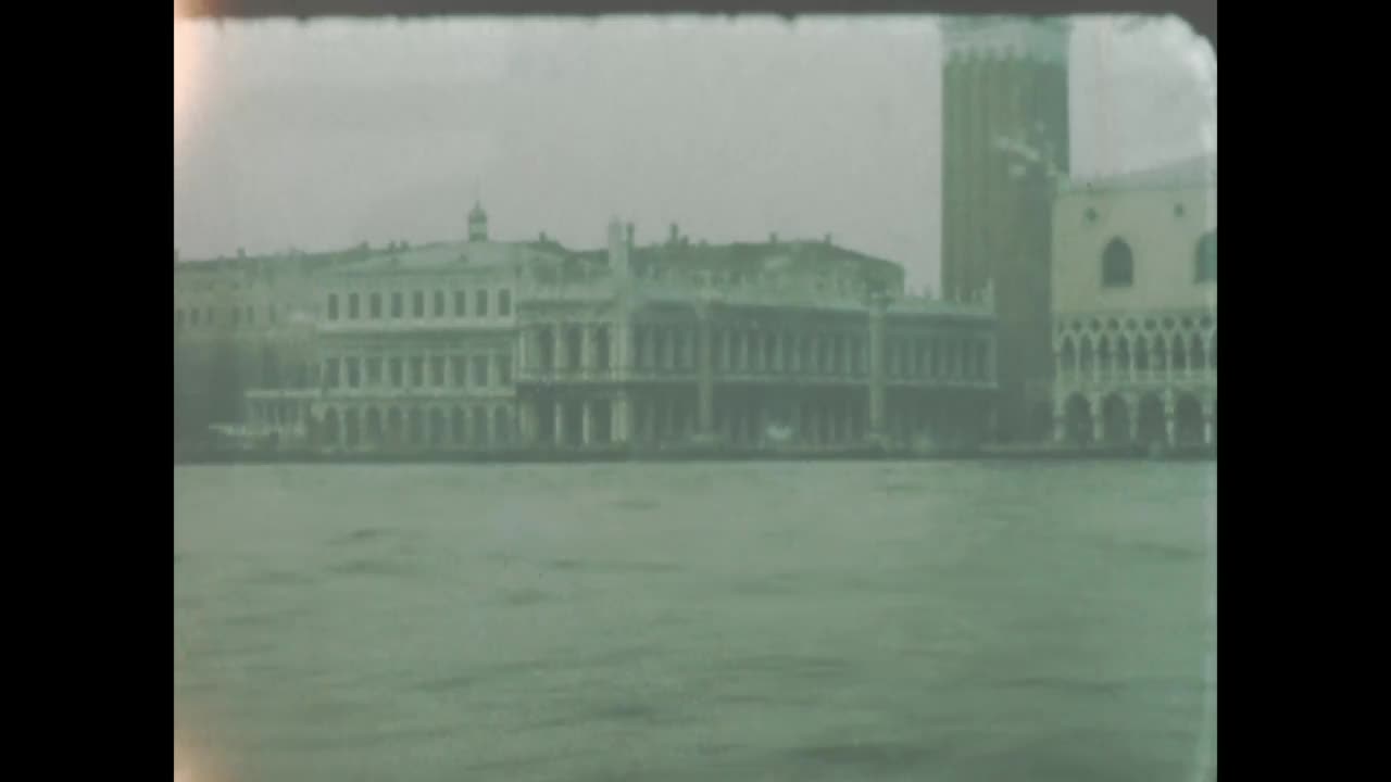 1966年的意大利，游览威尼斯海景视频下载