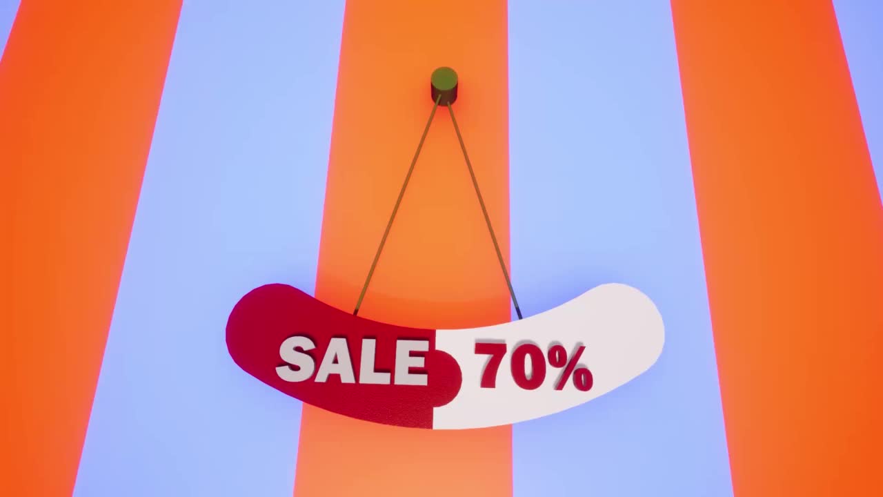 销售70% 3d动画彩色背景视频素材