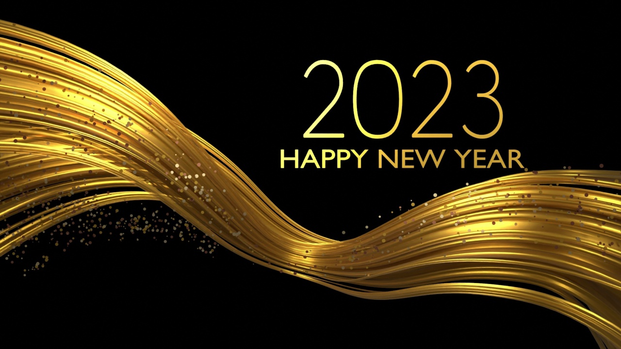 2023年新年贺卡抽象金属背景4K分辨率视频素材